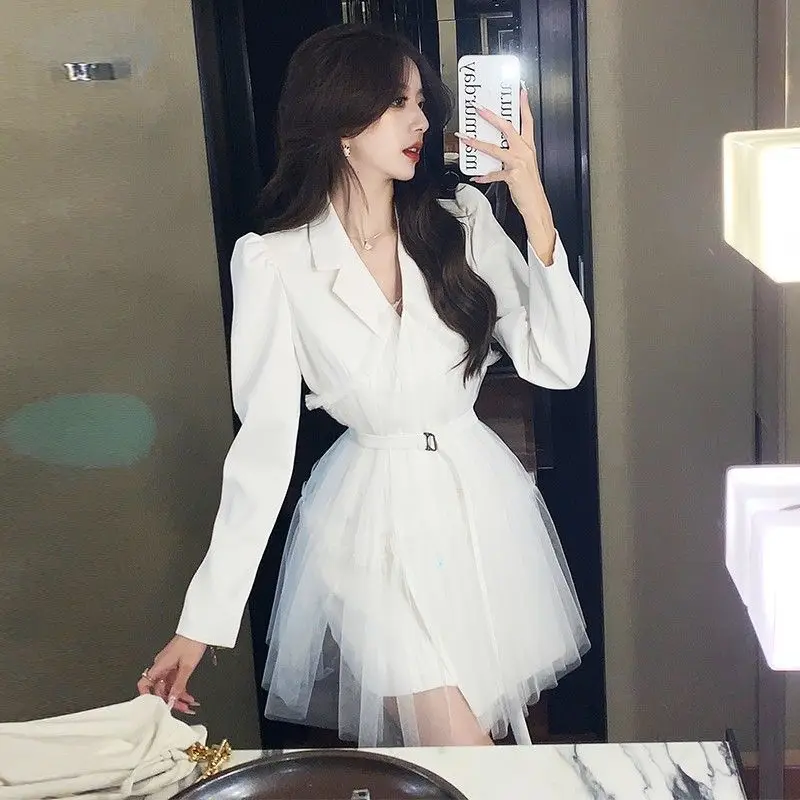 Fat mm Mesh Puffy Dress With a Small Waist French Style Temperament Suit High-end Slimming Women
Fat mm Mesh Puffy Dress With a Small Waist French Style Temperament Suit High-end Slimming Women
