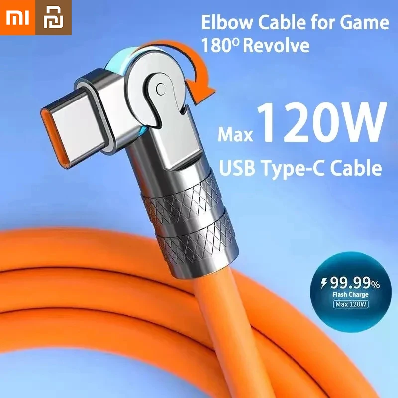 Кабель Xiaomi Youpin, 120 Вт, 7A, быстрая зарядка, USB Тип C, вращение на 180 градусов, локоть, кабель для игр для Iphone, зарядное устройство для телефона, USB C кабель, новинка
Кабель Xiaomi Youpin, 120 Вт, 7A, быстрая зарядка, USB Тип C, вращение на 180 градусов, локоть, кабель для игр для Iphone, зарядное устройство для телефона, USB C кабель, новинка