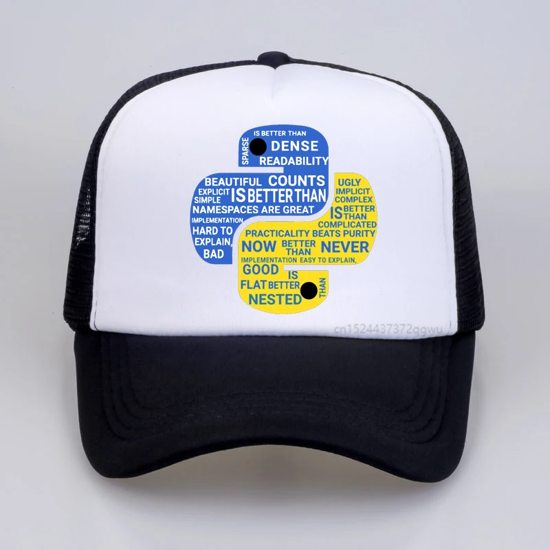 

Computer Programming Language Python men hat Design For Code Programmer Homme baseball cap Adjustable snapback hats