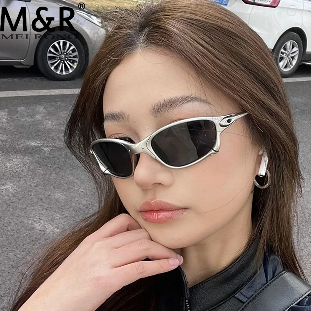 

2024 Fashion Outdoor Sports Women's Polarized Sunglasse Personalized Pure Black Glasses Frame Trendy Cycling Tourism Sunnies