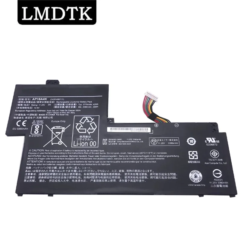 LMDTK New AP16A4K Laptop Battery For Acer Swift SF113-31-P865 SF11 ASPIRE 11 AO1-132 NE132 N16Q9
LMDTK New AP16A4K Laptop Battery For Acer Swift SF113-31-P865 SF11 ASPIRE 11 AO1-132 NE132 N16Q9