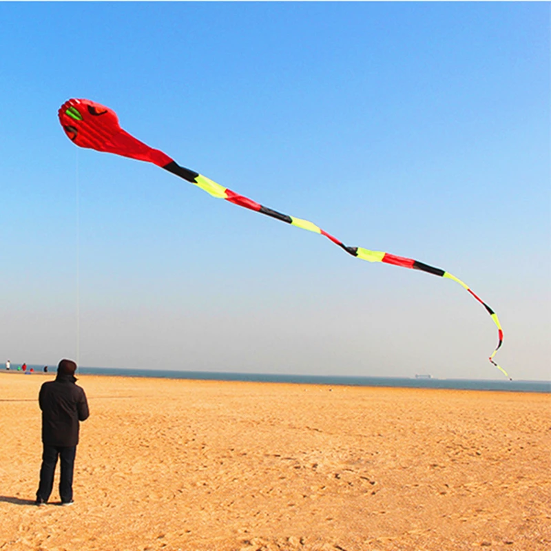 

free shipping 40m snake Kite flying juguetes inflables papalotes cometas grandes kites for adults big wind kite toy sports fun