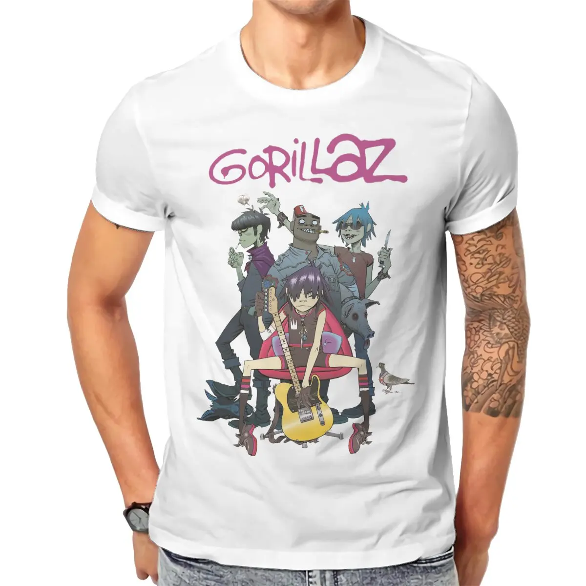 Hot selling in Summer Men's and Women's T-shirts Music Band Gorillaz 4 Summer top Street Clothing S-6XL
Hot selling in Summer Men's and Women's T-shirts Music Band Gorillaz 4 Summer top Street Clothing S-6XL
