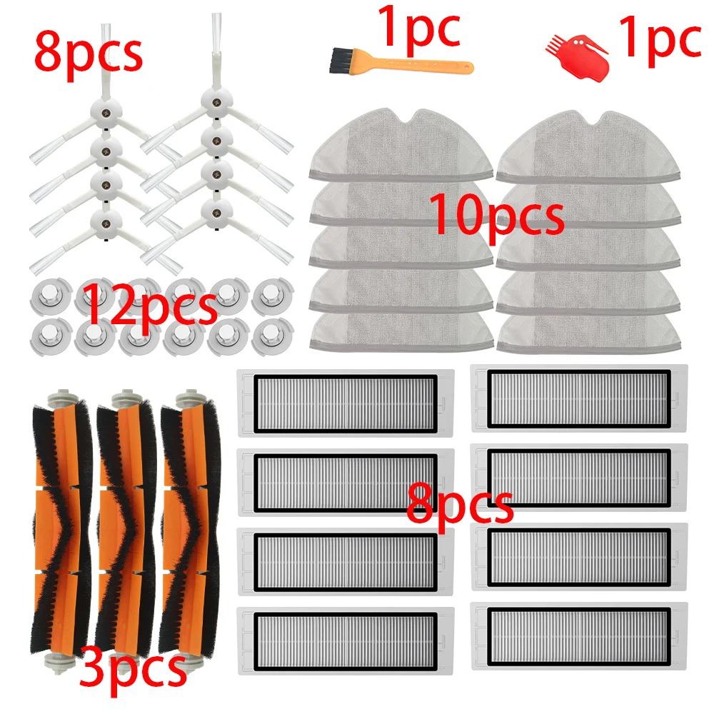 Main Brush Side Brush HEPA Filter Suitable for xiaomi vacuum 2 roborock s50 xiaomi roborock Mi Robot parts filters
Main Brush Side Brush HEPA Filter Suitable for xiaomi vacuum 2 roborock s50 xiaomi roborock Mi Robot parts filters