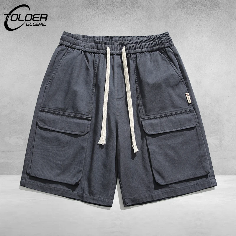 Cargo Shorts Men's Summer Elastic Waist Loose Solid Five-point Shorts Cotton Breathable Drawstring Multi-Pocket Short Pants Male
Cargo Shorts Men's Summer Elastic Waist Loose Solid Five-point Shorts Cotton Breathable Drawstring Multi-Pocket Short Pants Male