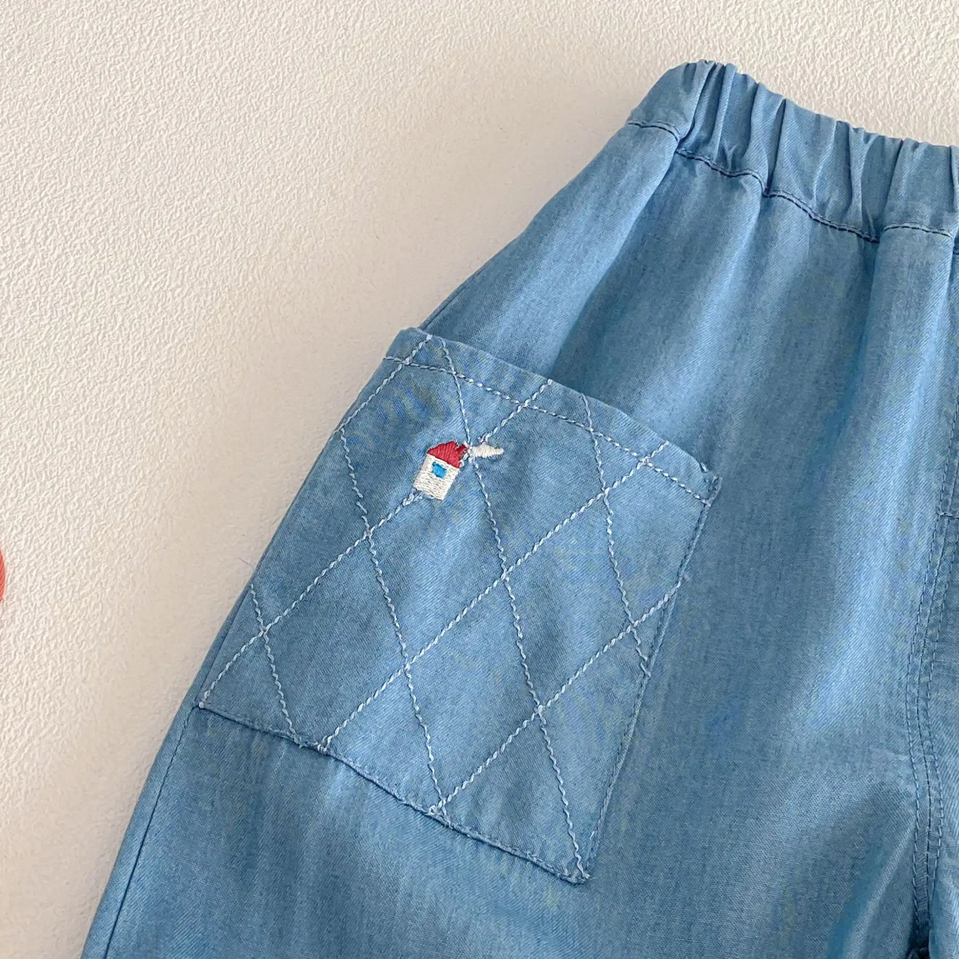 جينز أطفال مطرز برسومات كرتونية لفصلي الربيع والخريف، بنطلون كاجوال للأولاد والبنات، ليجنز طويل عصري بخصر مطاطي جينز أطفال مطرز برسومات كرتونية لفصلي الربيع والخريف، بنطلون كاجوال للأولاد والبنات، ليجنز طويل عصري بخصر مطاطي