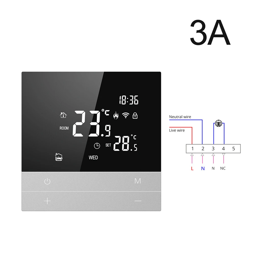 WiFi 16A Electric Heater Temperature Controller External Sensor Easy Installation Energy efficient Heating
WiFi 16A Electric Heater Temperature Controller External Sensor Easy Installation Energy efficient Heating