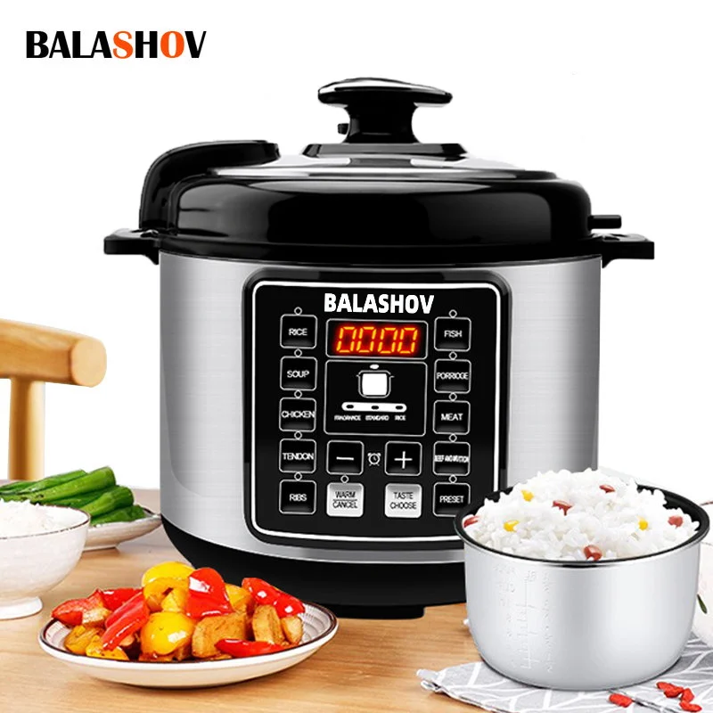 

5L Electric Pressure Cookers Soup Porridge Rice Intelligent Pressure Cooker 220V Multifunction Heating Meal Heater For Home