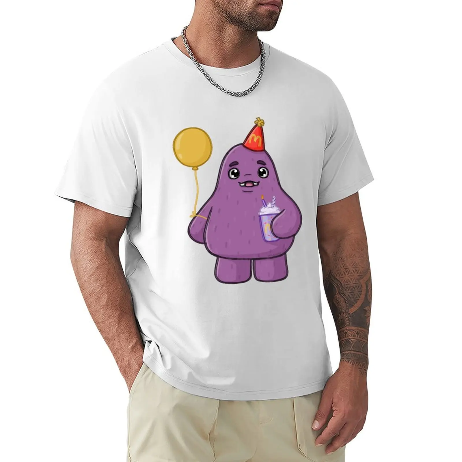 

Grimace Birthday T-Shirt plus sizes funnys mens graphic t-shirts big and tall