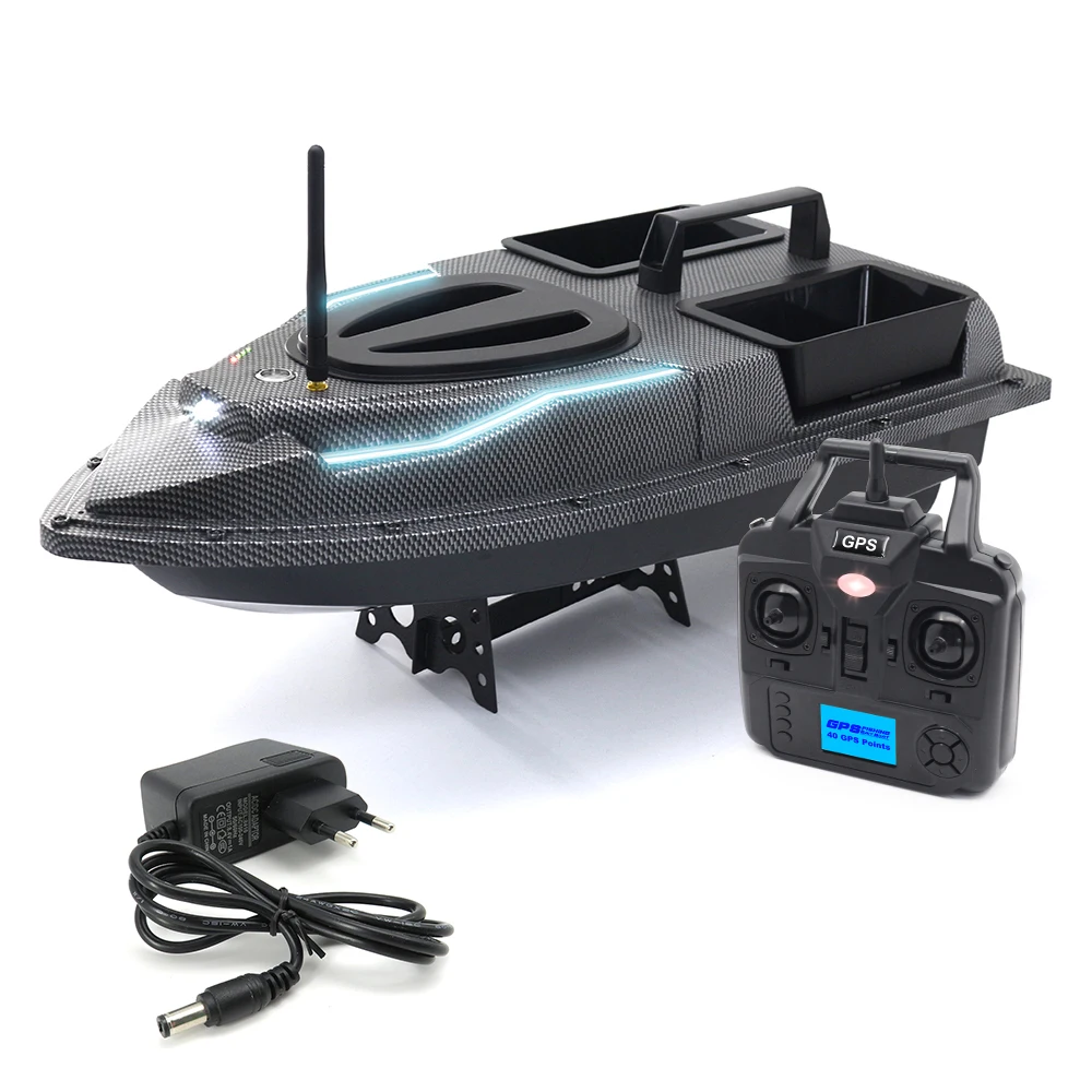 

GPS Fishing Bait Boat 500m Remote Control Bait Boat Dual Motor Fish Finder 1.5KG Loading Support Automatic Cruise Correction