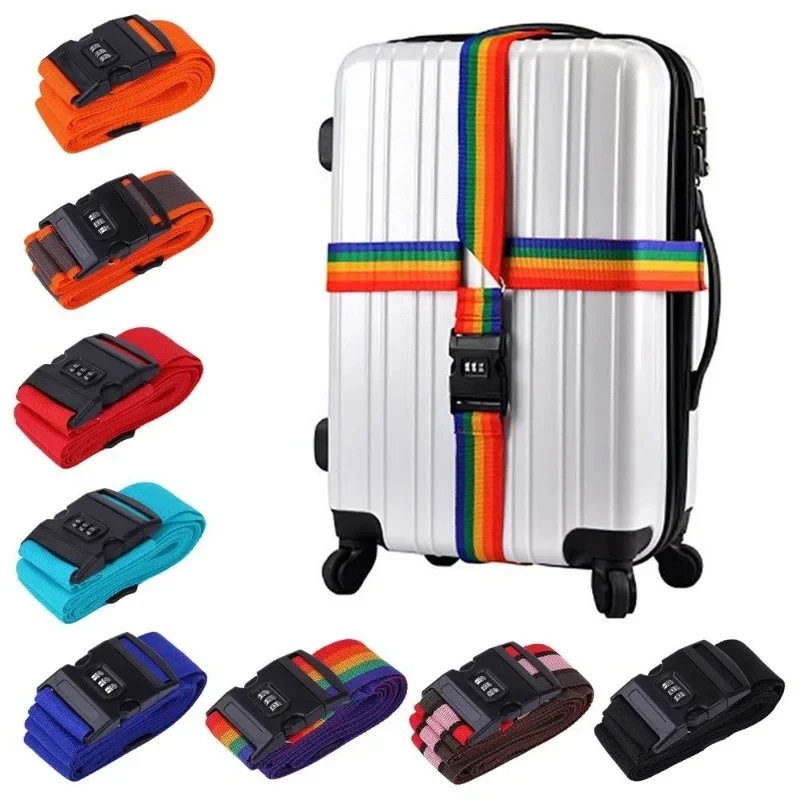 

Anti-theft Travel Luggage Strap Adjustable Password Lock Packing Belt Baggage Secure Lock Luggage Bundling Suitcase Accessories