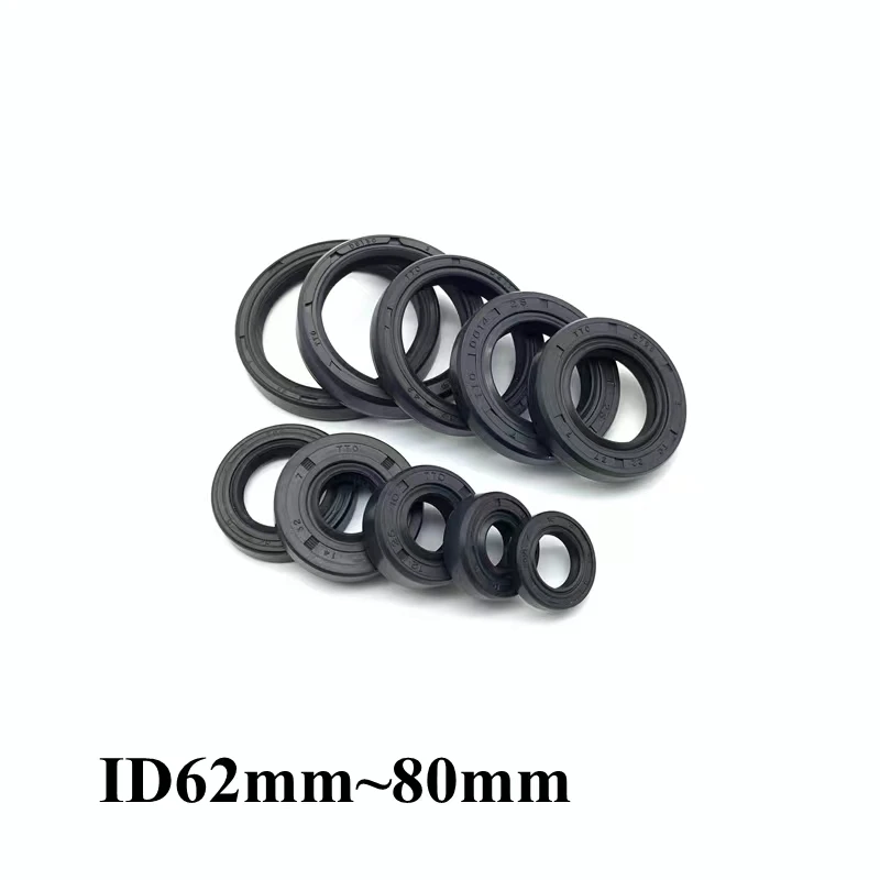 

Black ID 68-72mm TC/FB/TG4 Skeleton Oil Seal Rings NBR Double Lip Seal Gasket For Rotation Shaft 5pcs