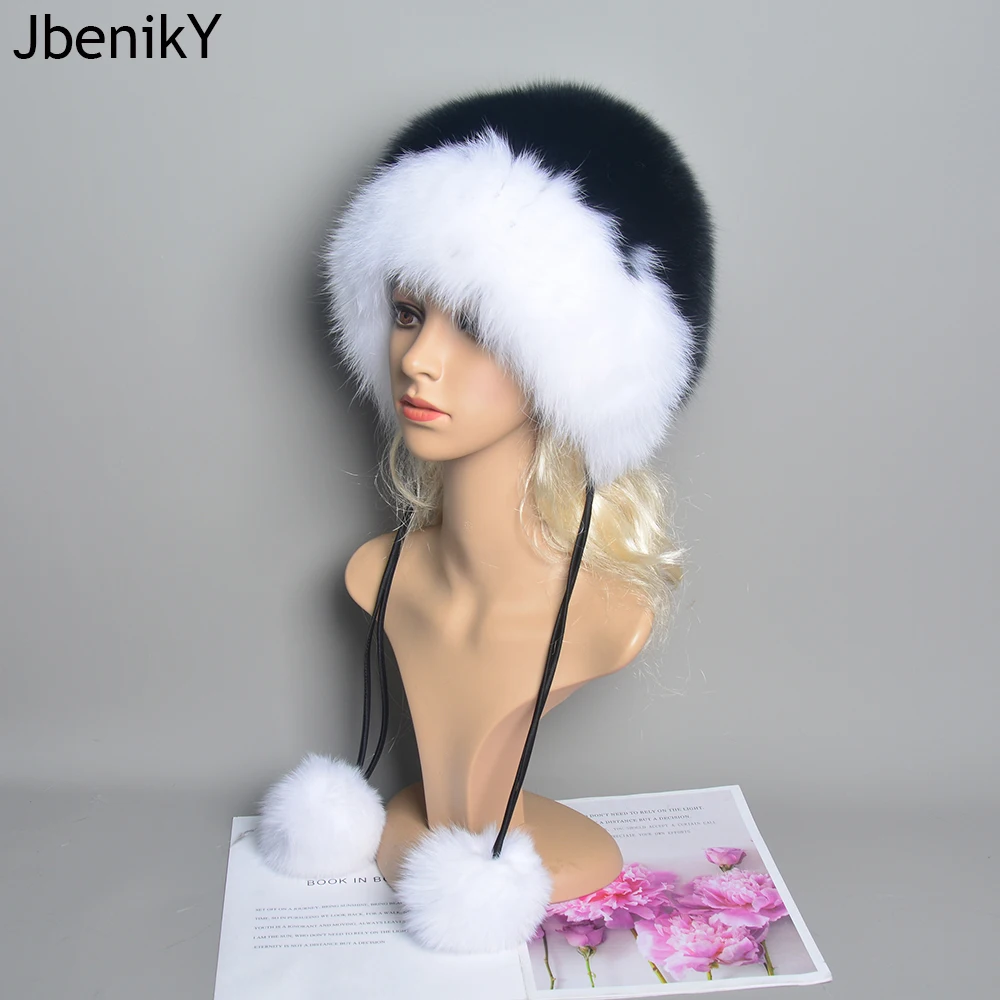 Winter Fur Hat for Women Hat with Ear Real Fox Fur Caps Russian Women Bomber Hats Bonnets Trapper Cap Fox Hat Wholesale
Winter Fur Hat for Women Hat with Ear Real Fox Fur Caps Russian Women Bomber Hats Bonnets Trapper Cap Fox Hat Wholesale