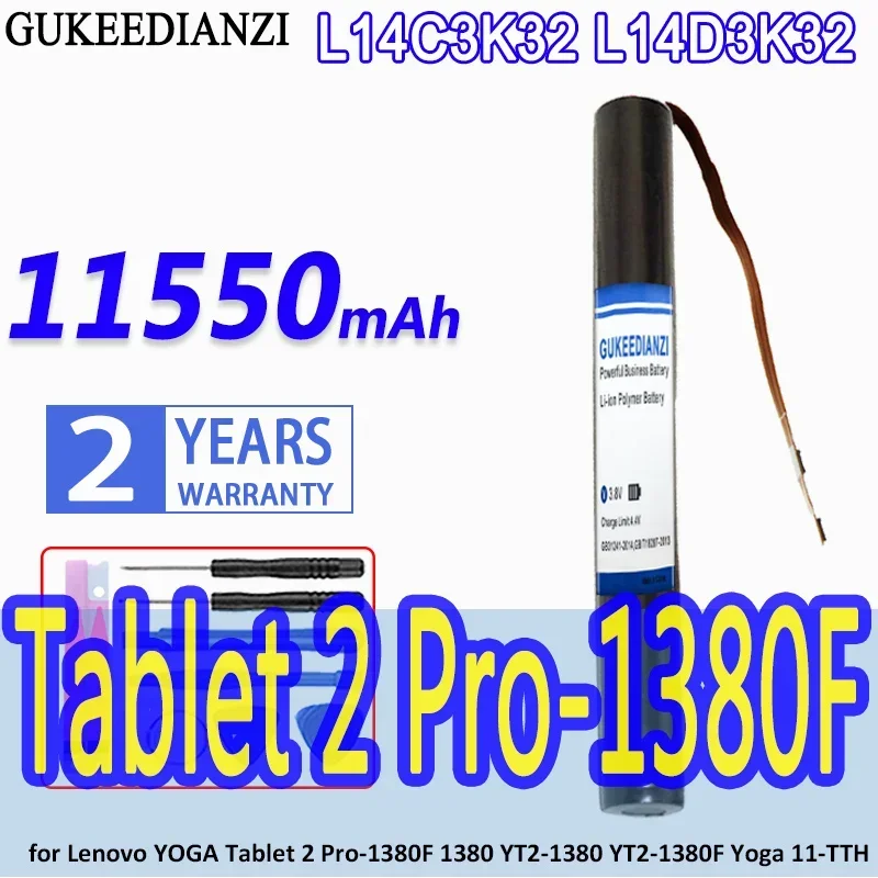 GUKEEDIANZI Highly Battery L14C3K32 L14D3K32 11550mAh for Lenovo YOGA Tablet 2 Pro-1380F 1380 YT2-1380 YT2-1380F Yoga 11-TTH
GUKEEDIANZI Highly Battery L14C3K32 L14D3K32 11550mAh for Lenovo YOGA Tablet 2 Pro-1380F 1380 YT2-1380 YT2-1380F Yoga 11-TTH