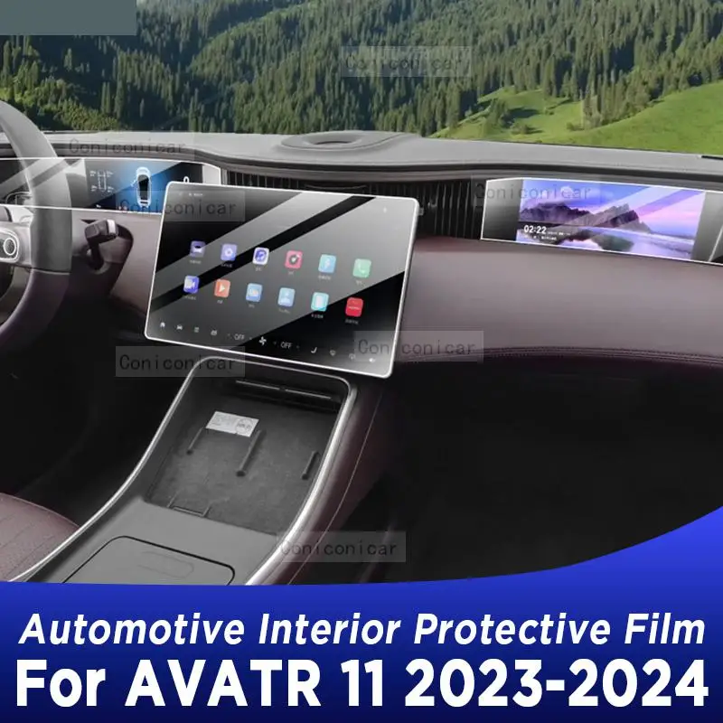 

Для AVATR 11 2023 2024 панель редуктора приборной панели навигации автомобильного интерьера защитная пленка ТПУ наклейка против царапин
