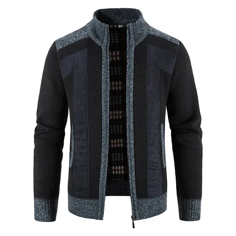 

2023 Young and Middle-aged Trendy Knitwear, Zippered Jacket, Autumn and Winter Korean Version Men's Sweater