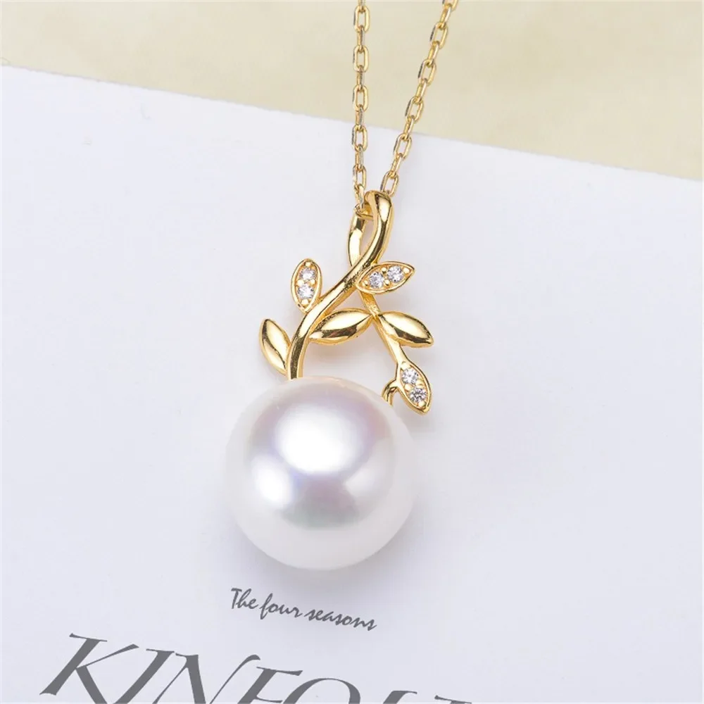 DIY Pearl Accessories S925 Sterling Silver Pendant Empty Gold-plated Fashion Necklace Pendant Fit 10-12mm Round Flat Beads D302
DIY Pearl Accessories S925 Sterling Silver Pendant Empty Gold-plated Fashion Necklace Pendant Fit 10-12mm Round Flat Beads D302