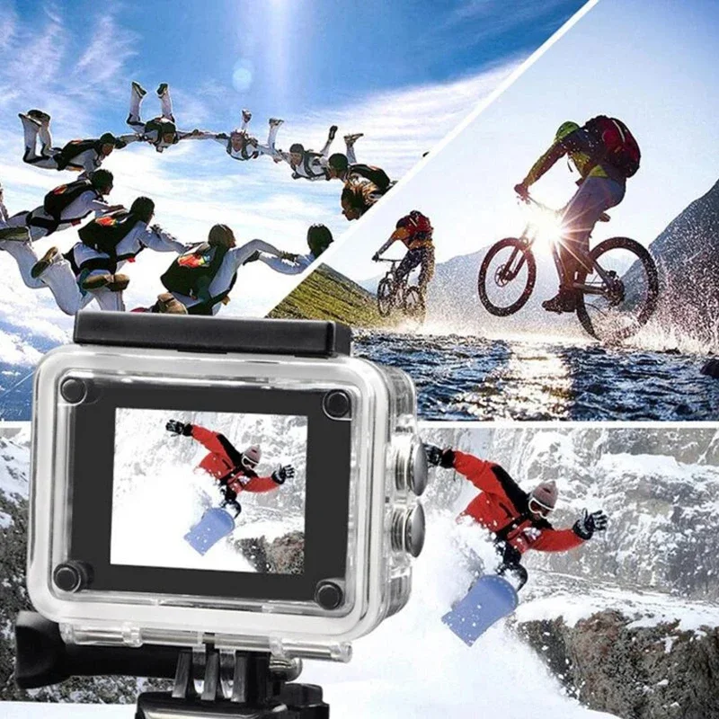 

Helmet Video Recording Camera Sports Cameras Outdoor Mini Cam 4K Action Camera 1080P/30FPS WiFi 2.0" 170D Underwater Waterproof