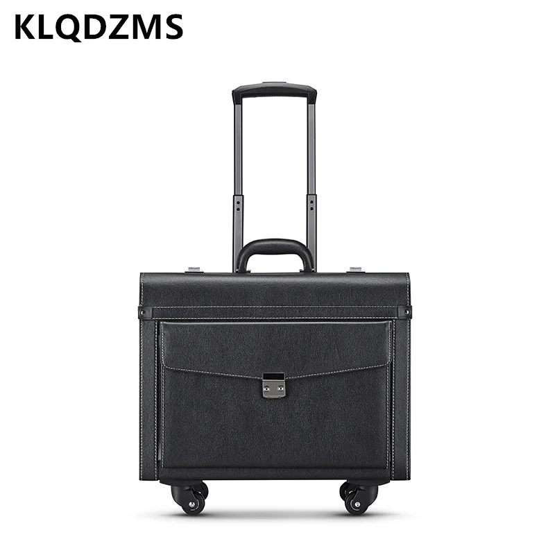 

KLQDZMS 18 Inch New Travel Suitcase Trainer Business Trolley Case Small Boarding Box Flight Case with Wheels Rolling Luggage