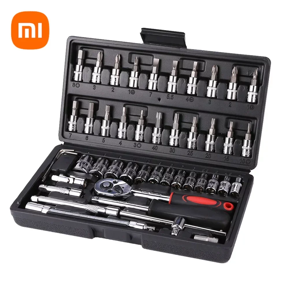 Набор головок Xiaomi 46 шт., инструмент для ремонта автомобиля, гаечный ключ с храповым механизмом, набор гаечных ключей с отверткой, профессиональный набор для металлообработки
Набор головок Xiaomi 46 шт., инструмент для ремонта автомобиля, гаечный ключ с храповым механизмом, набор гаечных ключей с отверткой, профессиональный набор для металлообработки