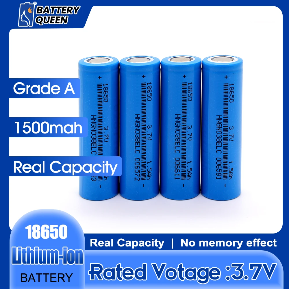 Lithium 18650 Battery 3.7V 1500mah HIgh Rate Lithium ion Rechargeable Batteries For Scooter Flashlighter
Lithium 18650 Battery 3.7V 1500mah HIgh Rate Lithium ion Rechargeable Batteries For Scooter Flashlighter