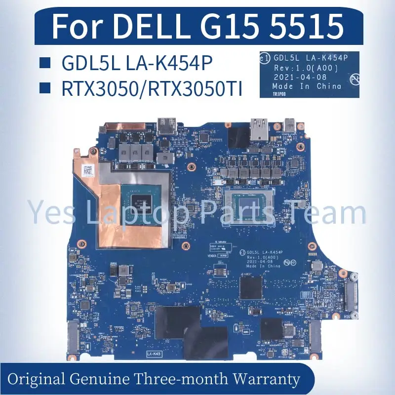 For DELL G15 5515 Laptop Mainboard GDL5L LA-K454P CN-00VT1V 00VT1V 0VT1V 02N46G 0R3CDX 0PGC5N DDR4 Notebook Motherboard Tested
For DELL G15 5515 Laptop Mainboard GDL5L LA-K454P CN-00VT1V 00VT1V 0VT1V 02N46G 0R3CDX 0PGC5N DDR4 Notebook Motherboard Tested
