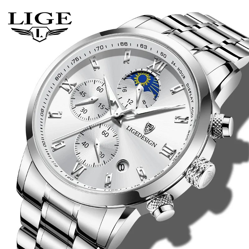 LIGE Watches Mens Luxury Sport Waterproof Luminous Watch for Man Quartz Wristwatch Chronograph Auto Date Clock Relogio Masculino
LIGE Watches Mens Luxury Sport Waterproof Luminous Watch for Man Quartz Wristwatch Chronograph Auto Date Clock Relogio Masculino