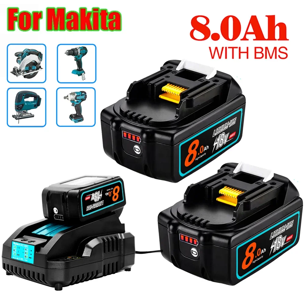 18V battery for makita BL1860 Li-ion 18v 8Ah BL1840B BL1860 BL1890 BL1815 BL1830 BL1835 Cordless Drills Batteries LXT 400
18V battery for makita BL1860 Li-ion 18v 8Ah BL1840B BL1860 BL1890 BL1815 BL1830 BL1835 Cordless Drills Batteries LXT 400