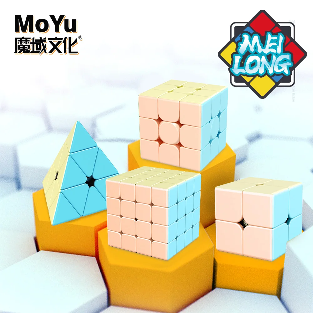 

MoYu Meilong 3C 3x3x3 профессиональный магический куб маркарон 2x2 3x 3 скоростной куб Пирамида 4x4 квадратный пазл обучающая игрушка для детей