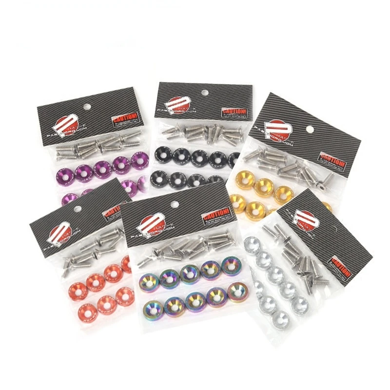 10PCS M6 JDM Car Modified Hex Fasteners Fender Washer Bumper Engine Concave Screws Fender Washer License Plate Bolts Car styling
10PCS M6 JDM Car Modified Hex Fasteners Fender Washer Bumper Engine Concave Screws Fender Washer License Plate Bolts Car styling