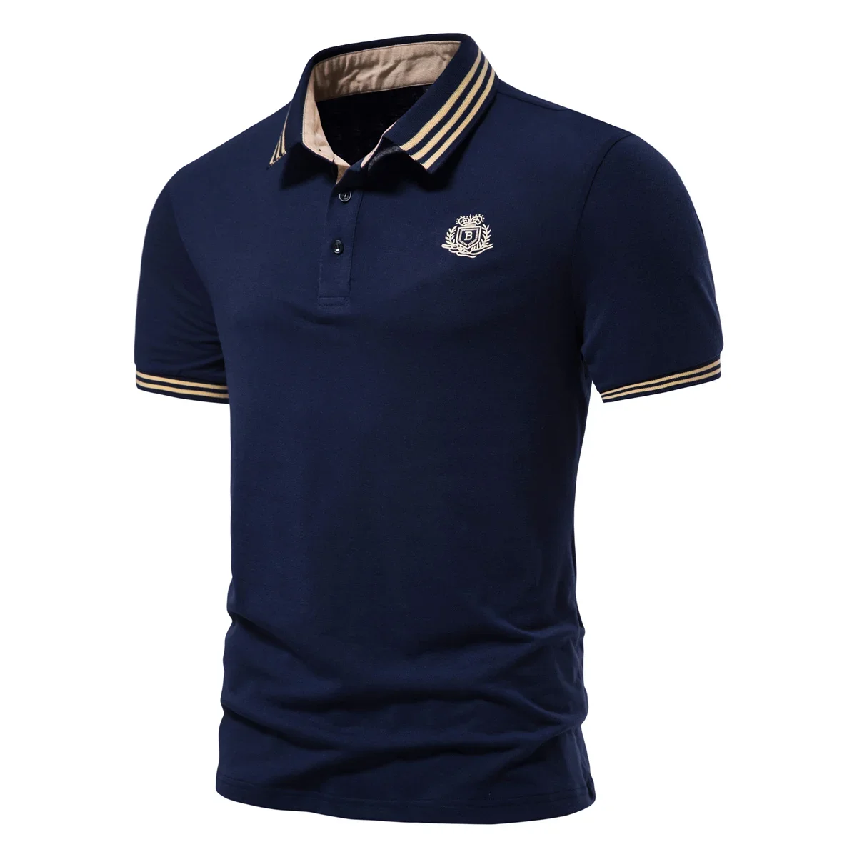 Summer New Men's Fashion Solid Color Casual T Shirt Lapel Slim Short-sleeved T-shirt European Size
Summer New Men's Fashion Solid Color Casual T Shirt Lapel Slim Short-sleeved T-shirt European Size