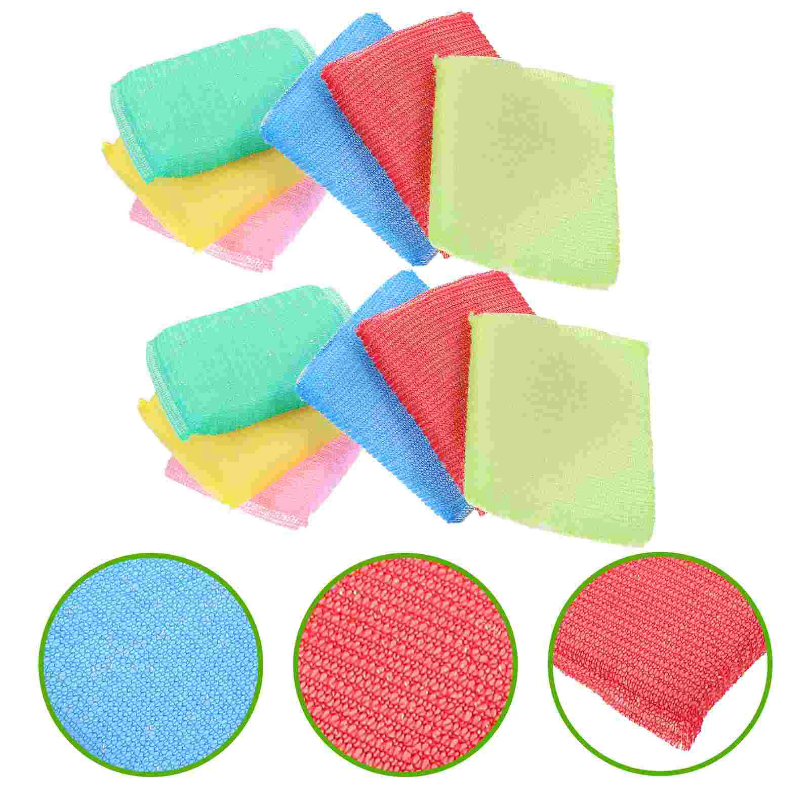 

12 Pcs Kitchen Dish Sponge Sink Cleaning Rag Scrub Scrubber Nylon Sponges Pads for Dishes
