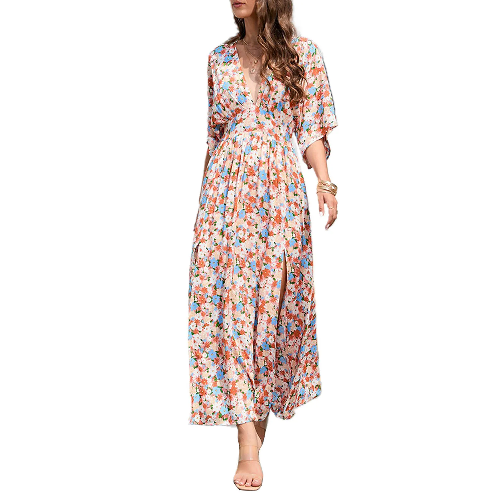 Womens Dresses Leisure Short Sleeve Summer Sundress V-Neck Workout A-line Beachwear Bohomia Clubwear Elegant Female
Womens Dresses Leisure Short Sleeve Summer Sundress V-Neck Workout A-line Beachwear Bohomia Clubwear Elegant Female