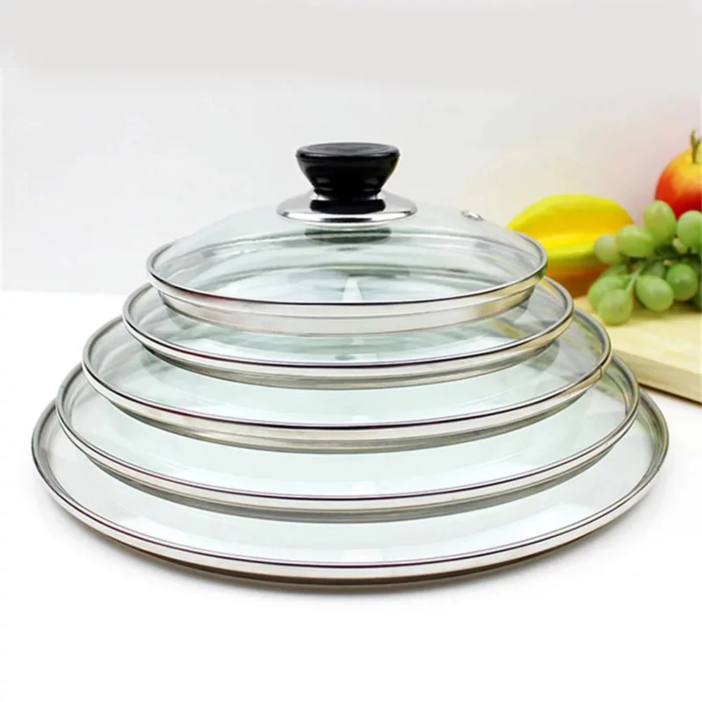 

Cookware Parts Tempered Glass Round Frying Pan Cover Visible Vertical Lid 16-36CM Pot Accessories kitchen accessories