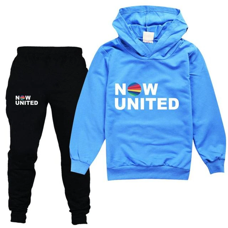 

Kids Print Sportswear Clothing 3-12 Year Boy Girl Hoodie+Pants Set Toddler Coat spring autumn Now United Children's Sweatshirt