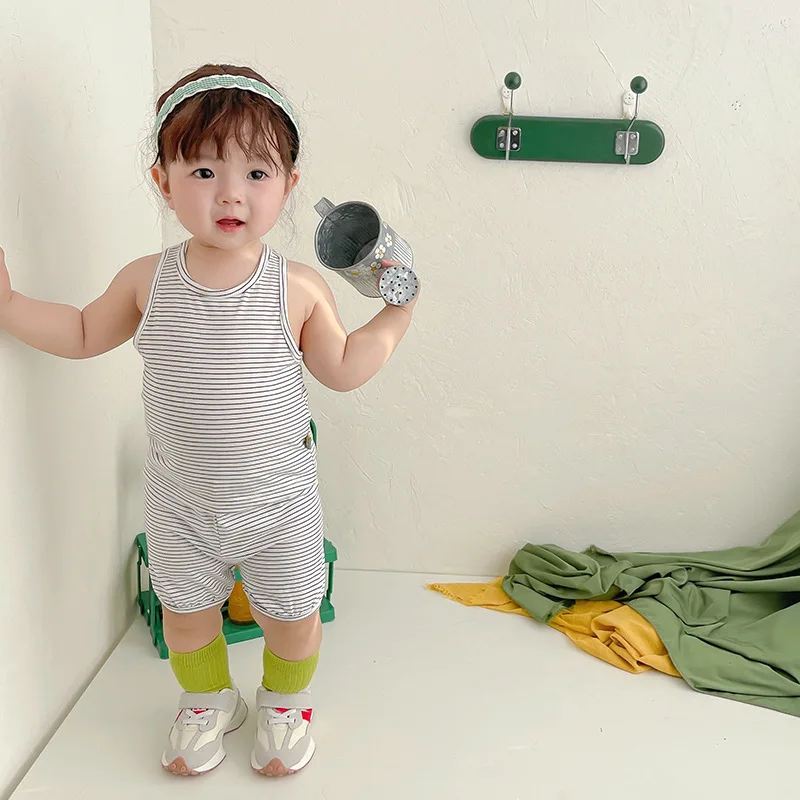 Ins Summer Korean Baby Boy 2PCS Sleeveless Stripe Fresh Lightweight Recreational Casual Newbron Boy Vest Loose Infant Boy Shorts
Ins Summer Korean Baby Boy 2PCS Sleeveless Stripe Fresh Lightweight Recreational Casual Newbron Boy Vest Loose Infant Boy Shorts