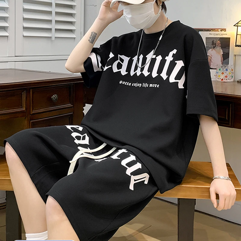 Summer Men's T-Shirt Shorts Set 2023 2-Piece Tracksuit Korean of Harajuku High Street Clothing Creative Pattern Mens Short Suit
Summer Men's T-Shirt Shorts Set 2023 2-Piece Tracksuit Korean of Harajuku High Street Clothing Creative Pattern Mens Short Suit