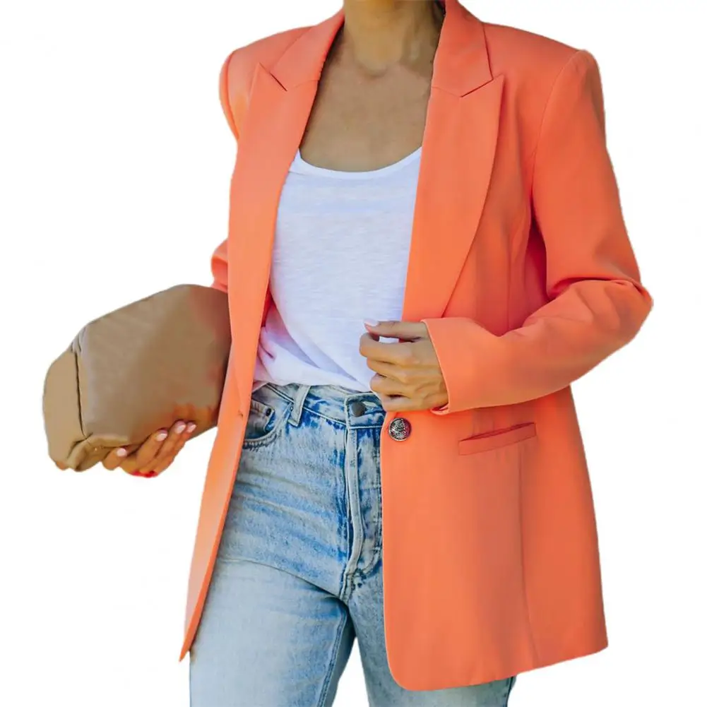 Lady Chic Women Blazer Lightweight Pockets Cardigan Long Sleeve Slim Office Blazer Suit Solid Color Jacket Casual
Lady Chic Women Blazer Lightweight Pockets Cardigan Long Sleeve Slim Office Blazer Suit Solid Color Jacket Casual