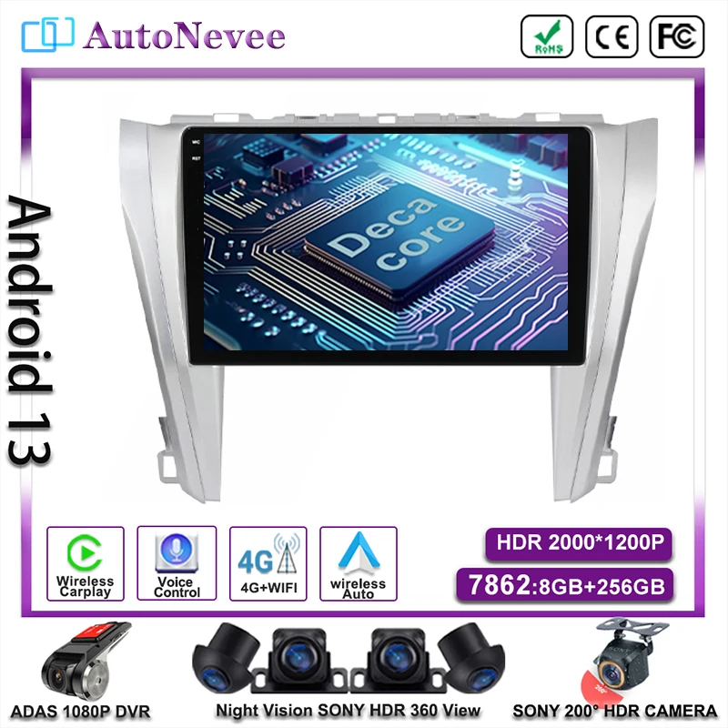Android Carplay для Toyota Camry 7 XV 50 55 2011-2014 Автомагнитола NO 2DIN мультимедийный плеер Авто GPS навигация головное устройство HDR DVD
Android Carplay для Toyota Camry 7 XV 50 55 2011-2014 Автомагнитола NO 2DIN мультимедийный плеер Авто GPS навигация головное устройство HDR DVD