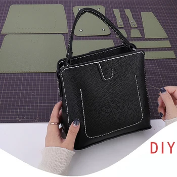 손으로 바느질하는 DIY 핸드백 가방 키트, 반제품 제작, 가죽 공예 액세서리, 1 세트