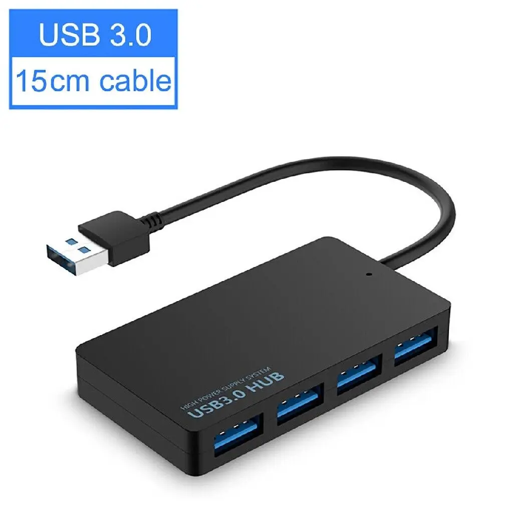 High-Speed 4 Port USB 3.0 Hub for PC Laptop Desktop Transfer Device Connection Suitable For U Disk Card Reader and USB Mouse
High-Speed 4 Port USB 3.0 Hub for PC Laptop Desktop Transfer Device Connection Suitable For U Disk Card Reader and USB Mouse
