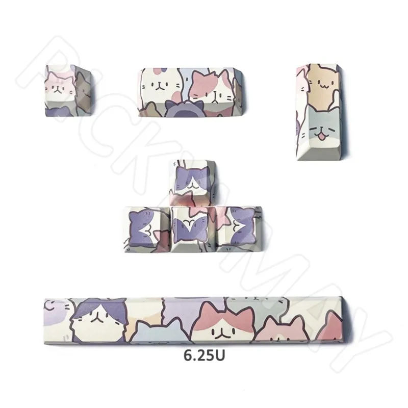 8 PCS 5-Side Dye-Sub PBT Keycaps Cute Cat Keys Spacebar 6.25U Lovely Fit Cherry MX Switches On Mechanical Keyboard
8 PCS 5-Side Dye-Sub PBT Keycaps Cute Cat Keys Spacebar 6.25U Lovely Fit Cherry MX Switches On Mechanical Keyboard