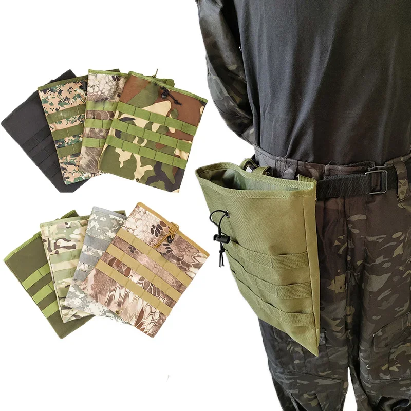 

Tactical M4 Molle System Dump Magazine Pouch Nylon Outdoor Hunting Recovery Bag Military Drop Pouch War Airsoft Accessoies Case