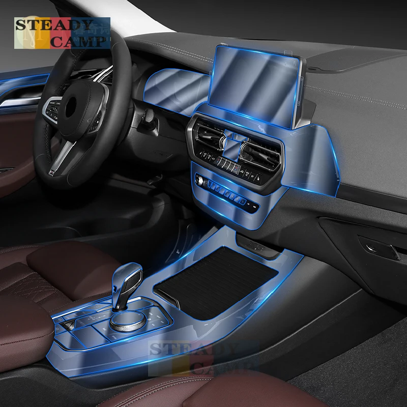 

For BMW G02 X4 2022 Car Interior Center console Transparent TPU Protective film Anti-scratch Repair film Accessories Refit