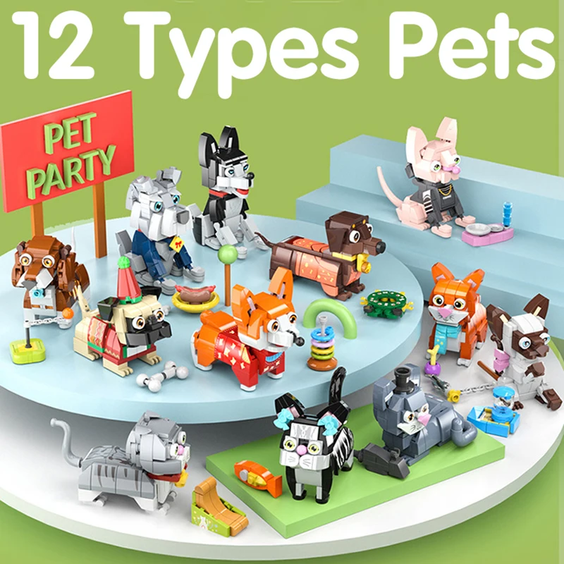MOC Animals Building Blocks Husky Beagle Dachshund Cartoon Cat Dog Pets Bricks Assemble Toys Children Gift
MOC Animals Building Blocks Husky Beagle Dachshund Cartoon Cat Dog Pets Bricks Assemble Toys Children Gift