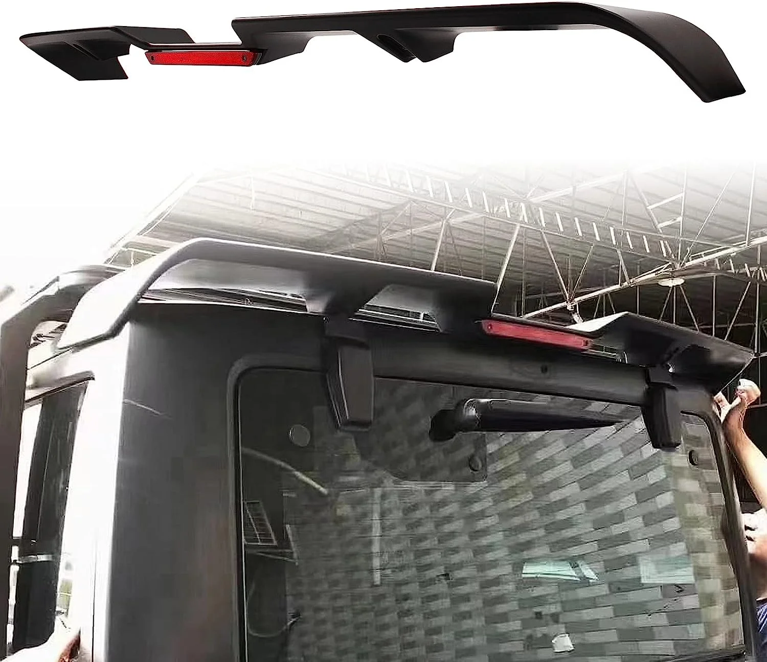 Rear Roof Spoiler with High Mount Brake Light For Jeep Wrangler JK JKU 2007-2017
Rear Roof Spoiler with High Mount Brake Light For Jeep Wrangler JK JKU 2007-2017