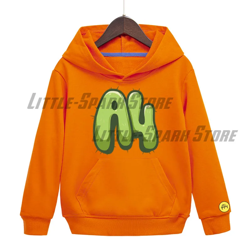 

Cartoon A4 Lamba Cactus Children Hoodie Streetwear Влад Бумага a4 Kids Clothing Sweatshirts Spring Boy Girl Hoodies Pullover