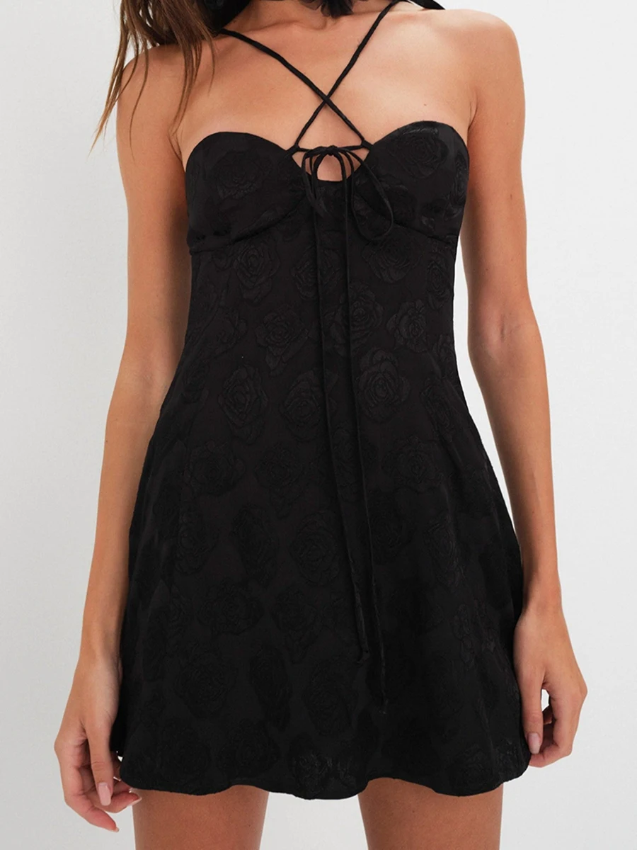 Caoirhny Women s Short Mini Dress Summer Sleeveless Spaghetti Strap Cutout Jacquard Dress
Caoirhny Women s Short Mini Dress Summer Sleeveless Spaghetti Strap Cutout Jacquard Dress