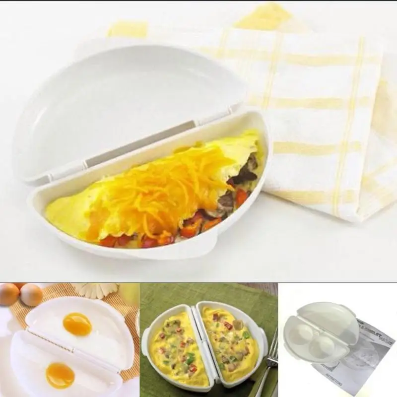 

1pc Microwave Steamed Egg Tray Multi-functional Omelet Cooker Pan Breakfast Omelet Cooker Mold Household Kitchen Gadgets Tools