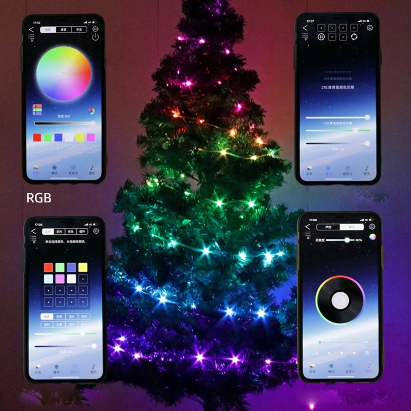 USB Music LED Light String BluetoothCompatible RGB Waterproof DIY FairyLamp With 40Keys Remote Control 2M-20M
USB Music LED Light String BluetoothCompatible RGB Waterproof DIY FairyLamp With 40Keys Remote Control 2M-20M